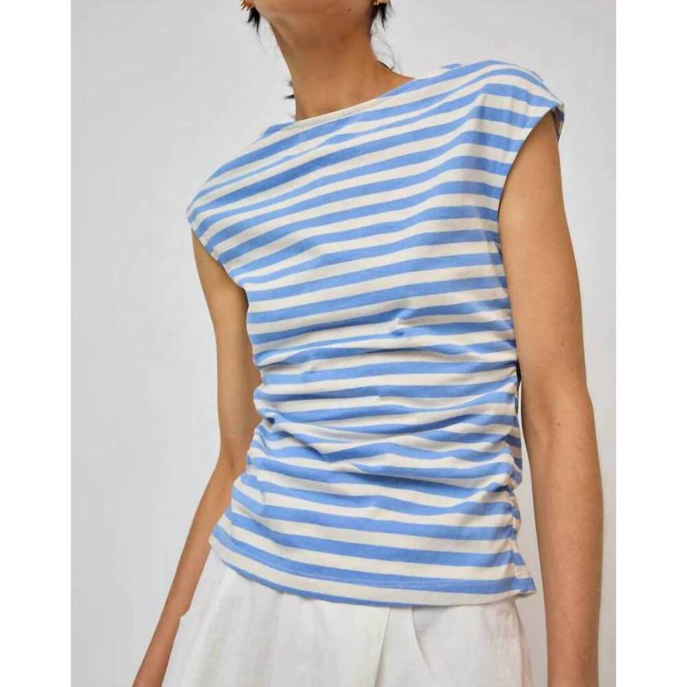 NEW NO. 6 carly cotton t-shirt in blue & white stripe